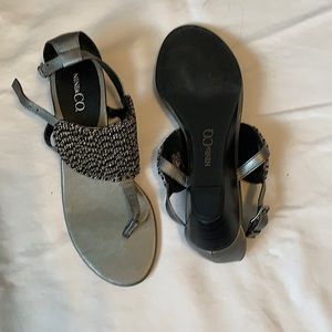 Nine & Co. thong sandals silver